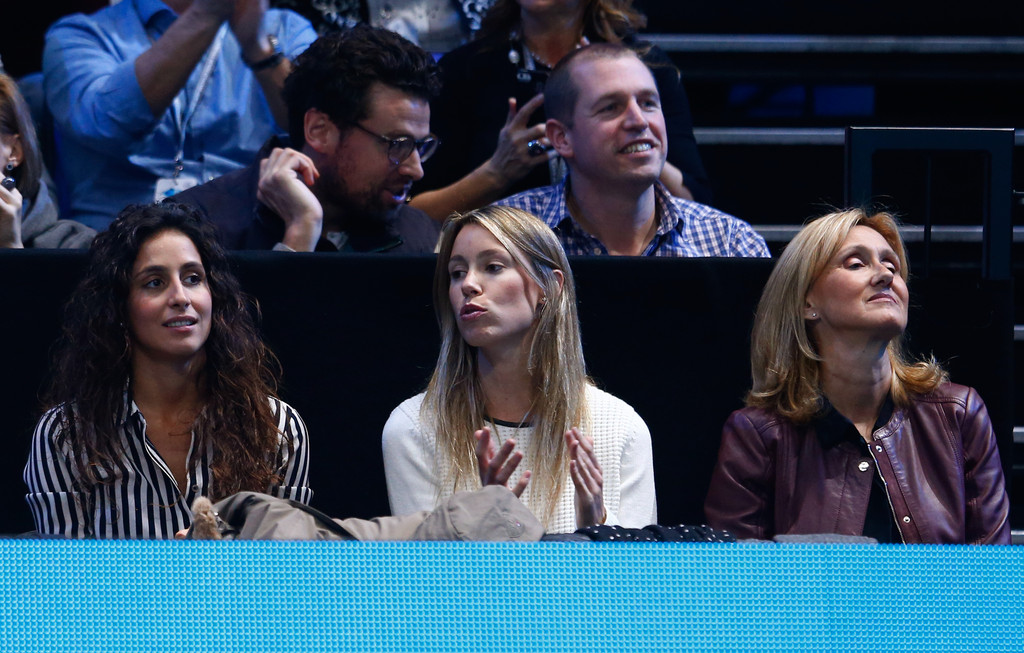 Rafael Nadal girlfriend Maria Francisca Perello sister Isabel and mother Isabel at ATP World ...