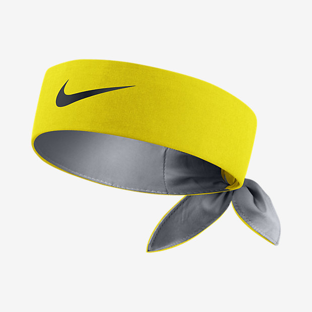 yellow nike tie headband