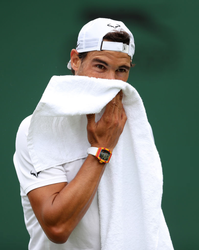 Rafael Nadal at wimbledon 2017 Saturday practice photo (8) Rafael