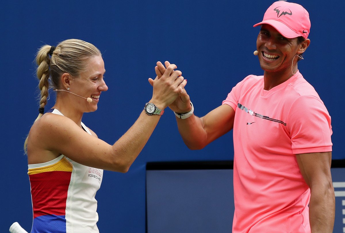 Angelique Kerber and Rafael Nadal at Kids Day 2017 US Open – Rafael Nadal Fans1200 x 813