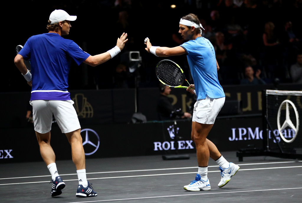 Rafael Nadal Tomas Berdych 2017 Laver Cup doubles match (4) Rafael