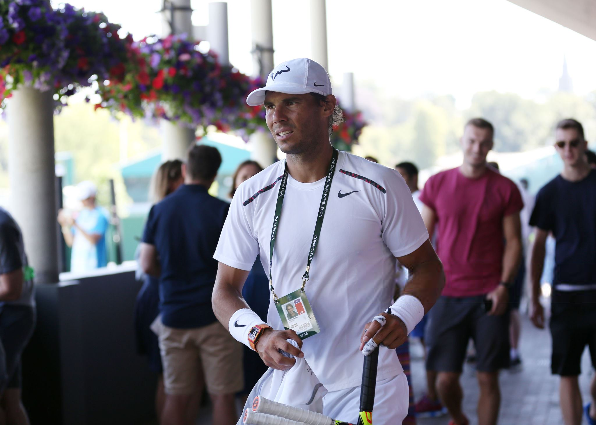 Rafael Nadal practice session at Wimbledon 2018 training photo (1