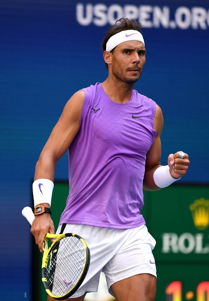 Rafael Nadal in action against Hyeon Chung at US Open 2019 third round ...